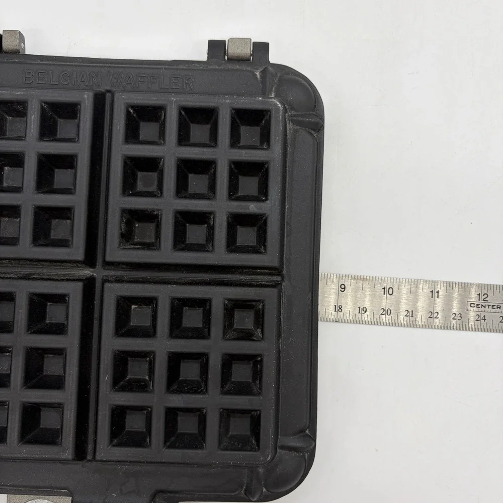 VTG Nordic Ware Belgian Waffler Waffle Maker Stove Top Camping Temp Gauge USA